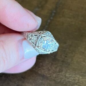 Women’s Costume Vintage Look Engagement Ring